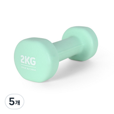 에르고기어 네오프렌 아령, 2kg, 5개