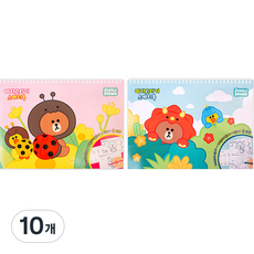 라인프렌즈 따라그리기 스케치북 랜덤발송 2p, 20매, 10개