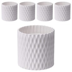 AHOYE 旋轉格紋化妝品文具桌面收納盒, 5個, 單一顏色