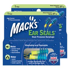 Macks 이어실즈 귀마개, 혼합색상, 2개