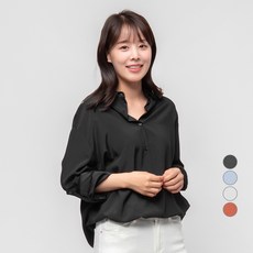 CARET 女款 捲袖雪紡襯衫