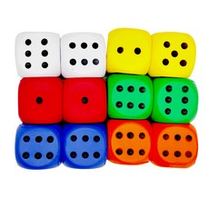 橡膠海綿骰子 6 x 6 cm 4入組, 3套