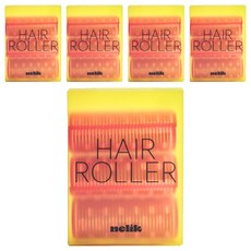 nelik 波浪捲髮導熱髮捲 中型 3入, 粉紅色, 5個