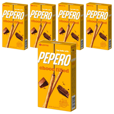 PEPERO 巧克夾心棒, 45g, 5盒