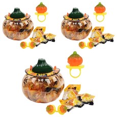 할로윈 호박 반지 캔디 18p, 180g, 3개