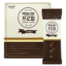 PHARMS VILLE 蛋白質拿鐵咖啡粉隨身包 120g, 1個, 10片