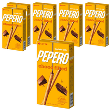 PEPERO 巧克夾心棒, 45g, 6盒