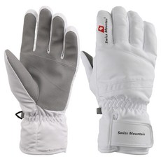 스위스마운틴 남성용 스키장갑 BC870, 화이트, 1개