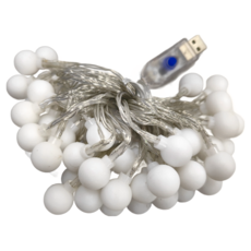 50LED珍珠燈USB Set 附IC+8種變化, 3組, 暖白