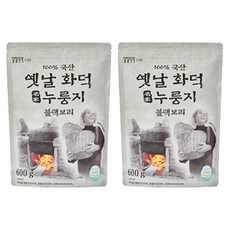 일일곡식 옛날 화덕 누룽지 블랙보리, 600g, 2개