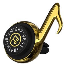 質感8分音符 冷氣出風口汽車香氛 金色, 木質香調, 1個