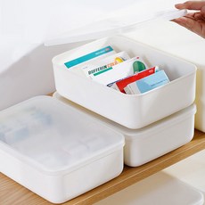 GAKYU 橢圓形收納箱, 白色, 4入