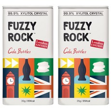 Fuzzy Rock 木糖醇水晶糖 可樂口味, 2罐, 35g