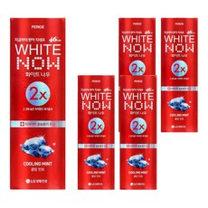 페리오 화이트나우 쿨링민트치약, 120g, 5개