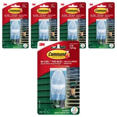3M Command 無痕 3M 掛鉤 大 17093CLR-AWC, 透明, 5個
