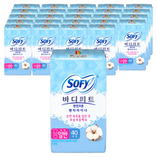 바디피트 천연코튼 팬티라이너 무향, 일반, 40개입, 25개