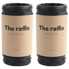 KnitWit The Raffia 編織線, 2個, 2601-1 黑色