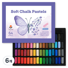 VIOLETTO 短款柔和粉彩, 64色, 6個