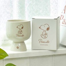 史努比陶瓷高腳杯, 單色, 1個