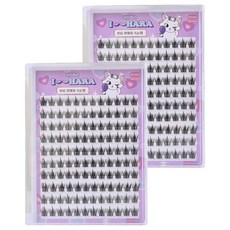 IHara 大容量免膠水豐盈雨滴假睫毛組, 2套, 黑色