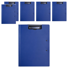 文件平板夾 A4 31.3 x 24.5 x 0.1cm 雙夾款, 海軍藍, 6個