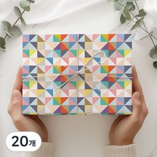 indi.k 拼布圖案傳統包裝紙, 混合顏色, 20個