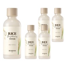 스킨푸드 라이스 브라이트닝 토너, 5개, 160ml