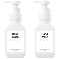 New&Look Poly 浴室泡沫瓶 洗手乳補充空瓶 泡沫型 400ml + B款標籤貼紙組, 2套, 白色(補充空瓶)