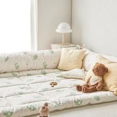 쁘리엘르 딩고 순면 아기 토퍼 패드, 그린