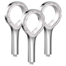 제이라이프 부스트 링타입 샤워 헤드 + 호스 + 홀더 세트, 3개, 실버
