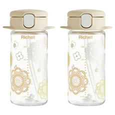Richell 利其爾 AQ Slim吸管杯 R 160ml, 米色, 240ml, 2入