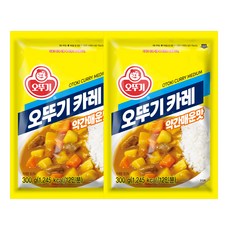오뚜기 카레 과립형 약간 매운맛, 300g, 2개