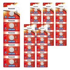 파나소닉 리튬 코인건전지 CR1620, 5개입, 6개