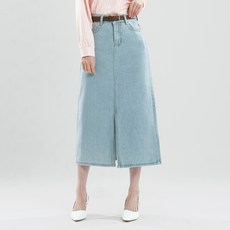 엘쏘 슬릿 롱 데님 스커트
