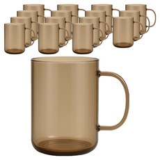 리빙메이트 트라이탄컵 손잡이형 410ml, 스모그, 16개