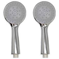 簡易四段式淋浴蓮蓬頭, 2個, 鍍鉻