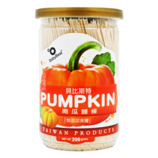 BabyBest 貝比斯特 南瓜麵條 200g 台灣製造 無添加食鹽, 1罐