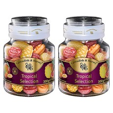 Cavendish & Harvey 卡恩迪許 罐裝精選熱帶水果風味糖, 300g, 2罐