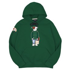 Okstar 休閒狗狗印花連帽刷毛大學T恤