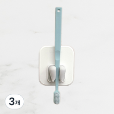 실리바스 실리콘 Tooth 칫솔걸이, 화이트, 3개