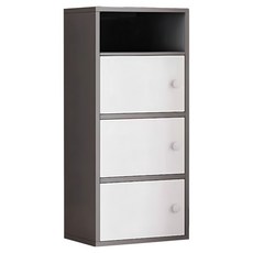 家工場三門一格收納櫃 NS_441-HX, 灰色 + 白色, 42 x 30 x 89cm