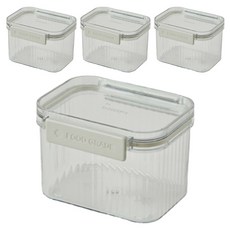 HANSSEM 食品級保鮮盒 透明, 4個, 保鮮盒 700ml