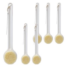 UdiLife 優的生活大師長柄澡刷, 一體手柄設計, 舒適刷毛, 易於收納, 單一顏色, 1支, 6支