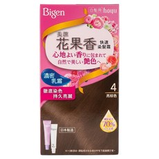 Bigen 美源 花果香快速染髮霜, 4亮棕色, 1盒
