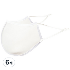 하하비샵 등산 방수 파스텔컬러 마스크 아동용 S, 1개입, 6개, 화이트