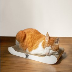차즈마켓 고양이 베이직 평판 침대 스크래쳐, 화이트, 1개