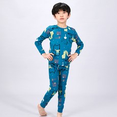 Kids Line 男童款 Snow Fox 30支紗家居服上下套裝