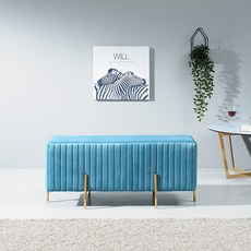 메디슨퍼니처 몰리스 롱스퀘어 스툴 W940D350H450, 민트색, 1개