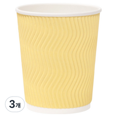 대경 옐로우 웨이브 컵 330ml, 3개, 100개입