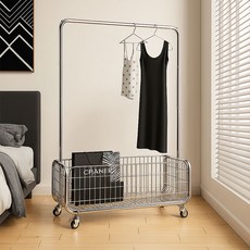 GAGU FEELING Everhanger 800 鐵製立式移動式衣架, 銀色